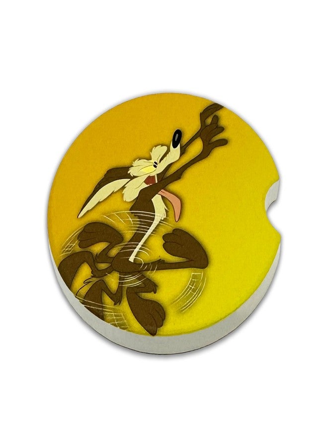 Elektroplate Officially Licensed Looney Tunes Wile E. Coyote & The Road Runner Auto Ceramic Coasters (2.6") | Universal Fit for All Cars, Trucks, SUVs, and More | Absorbent Non-Slip Durable | Set of 2 - Image 5